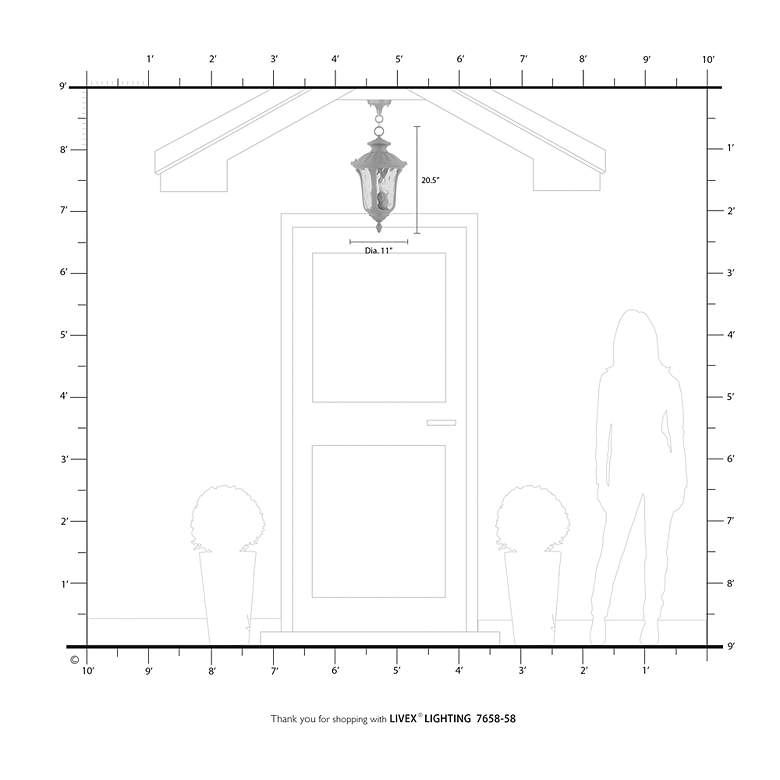 Image 4 Oxford 20.5-in H Bronze Outdoor Pendant Light more views