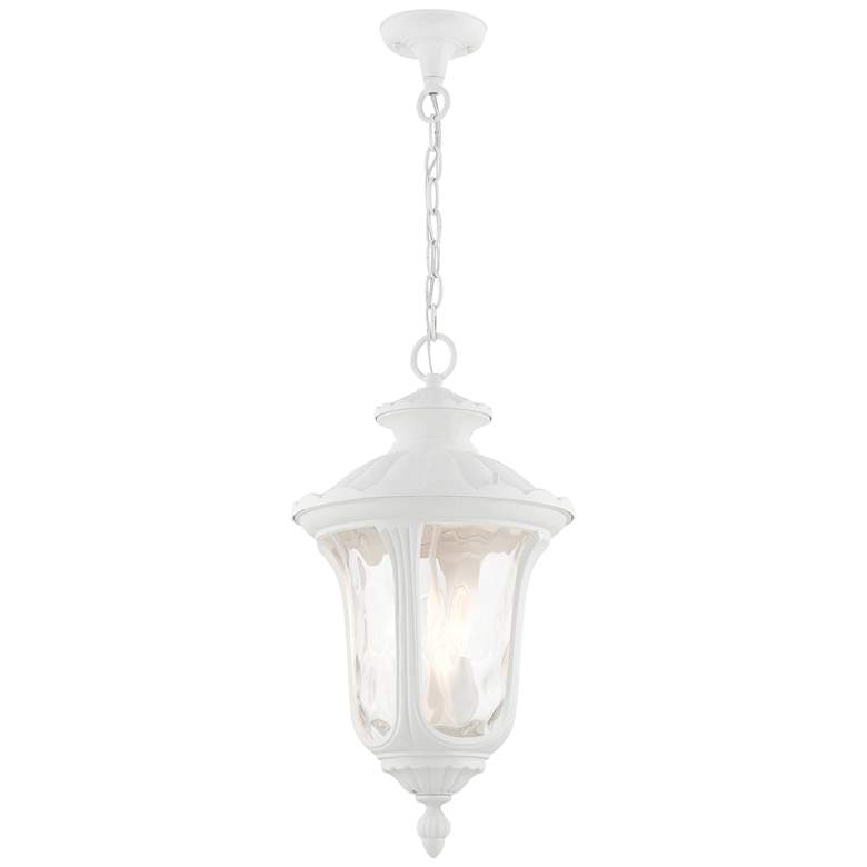 Image 2 Oxford 20 1/2"H Textured White Lantern Outdoor Hanging Light