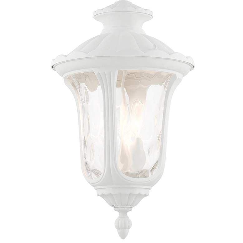 Image 3 Oxford 20 1/2"H Textured White Lantern Outdoor Hanging Light more views