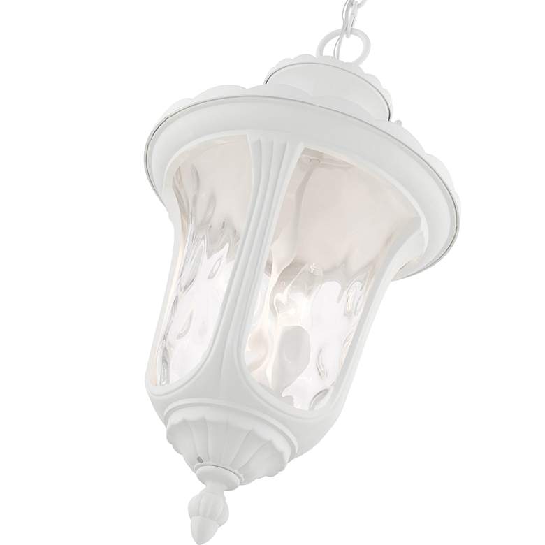 Oxford 20 1/2&quot;H Textured White Lantern Outdoor Hanging Light more views