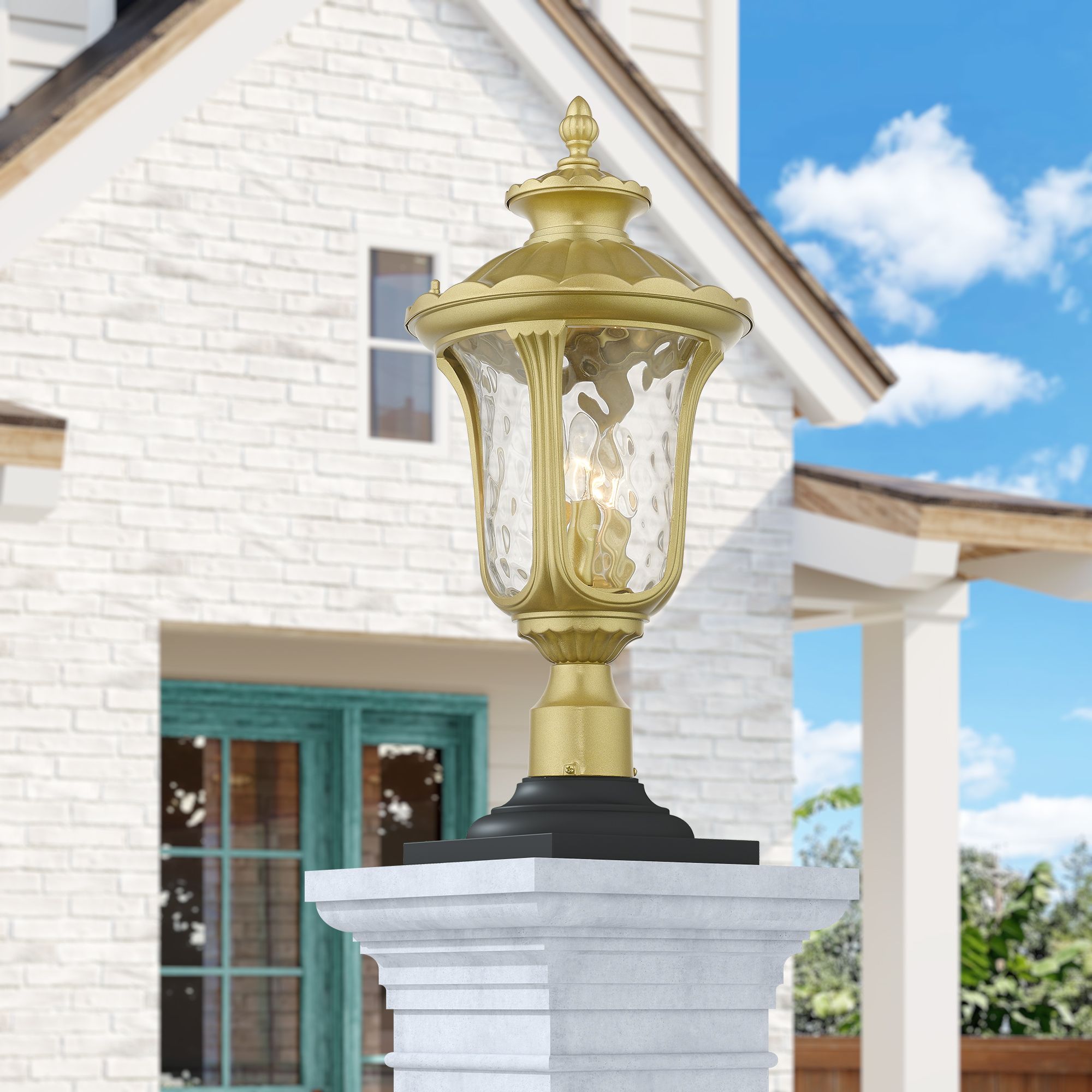 Oxford 21 1/2" High Soft Gold Outdoor Post Light