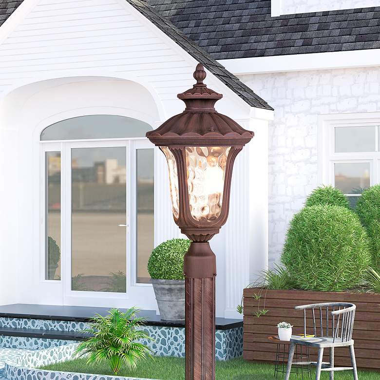 Image 1 Oxford 22-in H Imperial Bronze Post Light