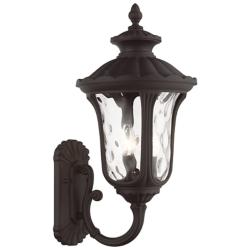 Oxford 22" High Bronze 3-Light Outdoor Wall Light