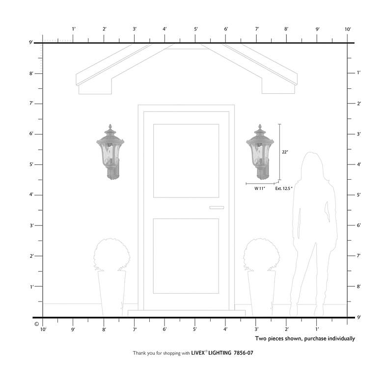 Image 4 Oxford 22" High Bronze 3-Light Outdoor Wall Light more views