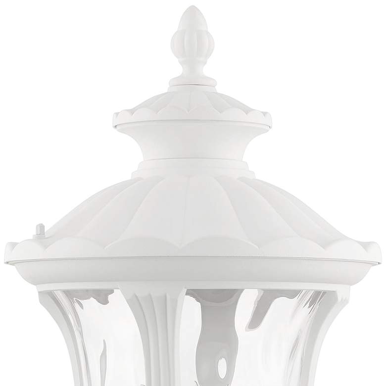 Image 3 Oxford 22" High Textured White Lantern Outdoor Post Light more views