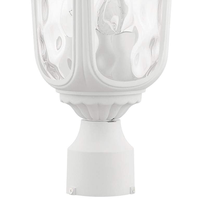 Image 4 Oxford 22 inch High Textured White Lantern Outdoor Post Light more views