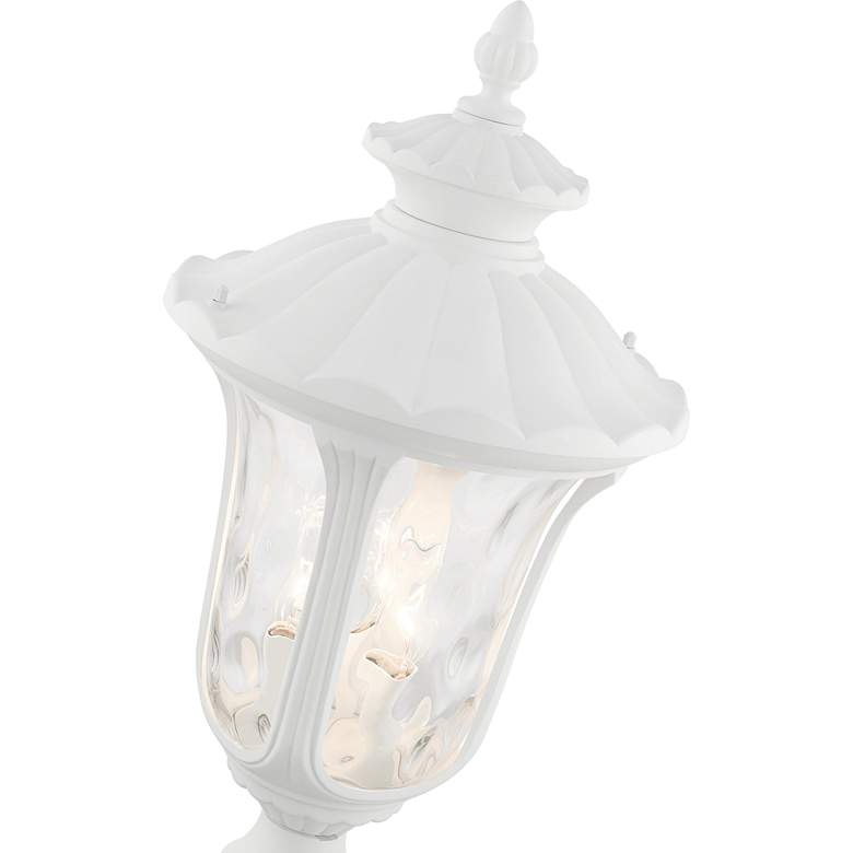 Image 5 Oxford 22" High Textured White Lantern Outdoor Post Light more views