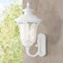 Oxford 22"H Textured White Upward Lantern Outdoor Wall Light