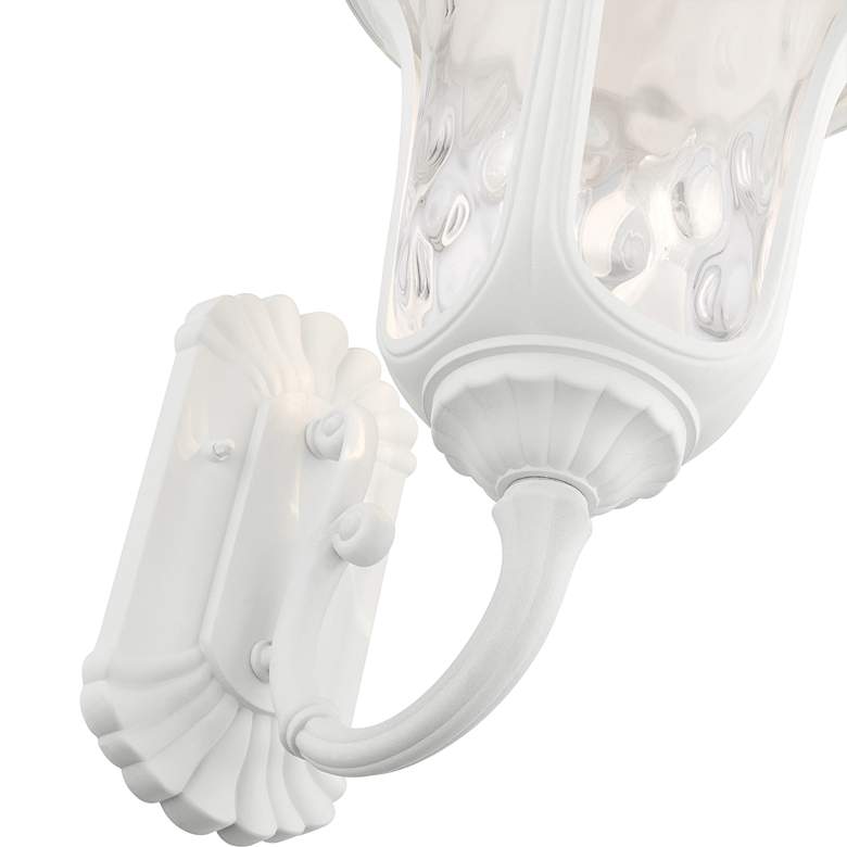 Image 5 Oxford 22 inchH Textured White Upward Lantern Outdoor Wall Light more views