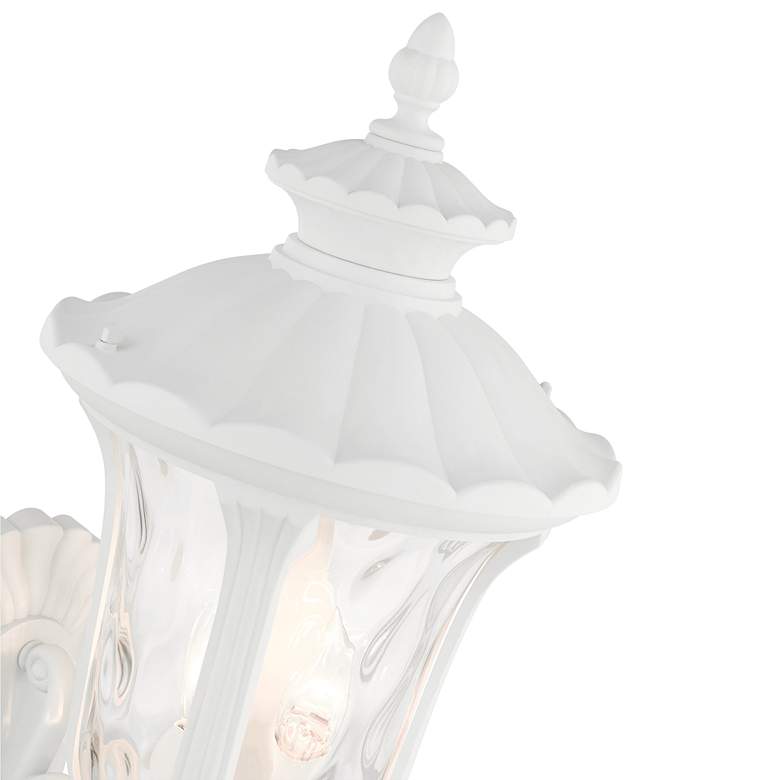 Image 6 Oxford 22 inchH Textured White Upward Lantern Outdoor Wall Light more views