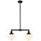 Oxford 24" Wide 2 Light Oil Rubbed Bronze Island Light w/ Matte White