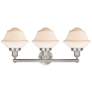3_Oxford 25 1/4" Wide Brushed Satin Nickel 3-Light Bath Light more views