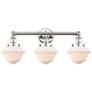 1_Oxford 25 1/4"W Polished Nickel 3-Light Bath Light w/ White