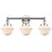 Oxford 25 1/4"W Polished Nickel 3-Light Bath Light w/ White