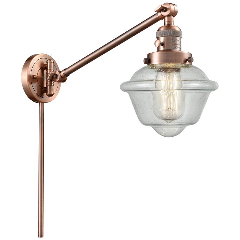 Image 1 Oxford 25" High Copper Swing Arm w/ Seedy Shade