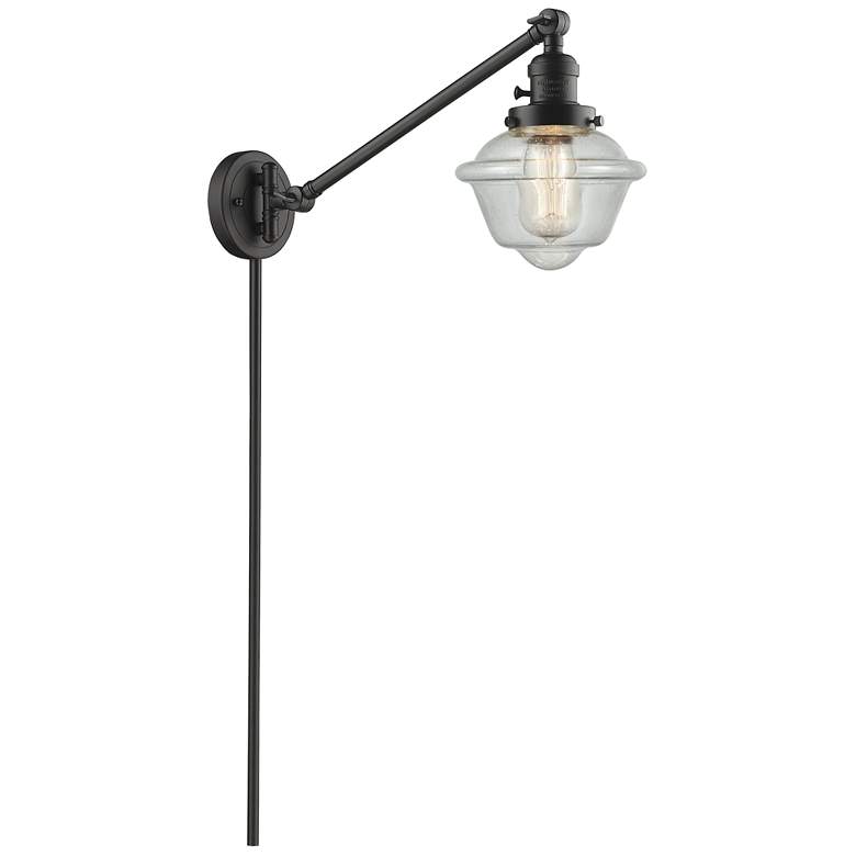 Image 1 Oxford 25 inch High Oil Rubbed Bronze Swing Arm w/ Seedy Shade