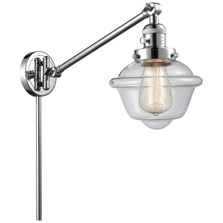 Image 1 Oxford 25" High Polished Chrome Swing Arm w/ Clear Shade