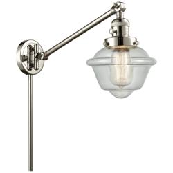 Oxford 25" High Polished Nickel Swing Arm w/ Seedy Shade