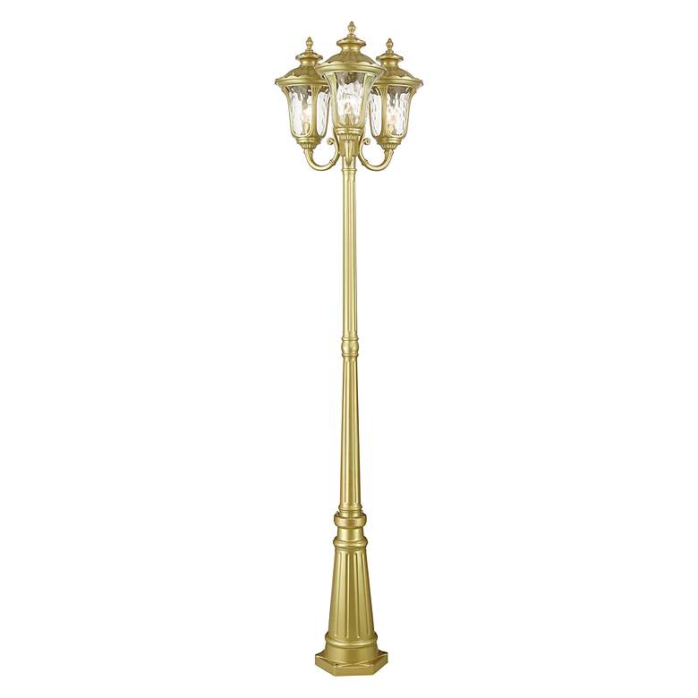 Image 4 Oxford 3 Head Soft Gold Post Light more views