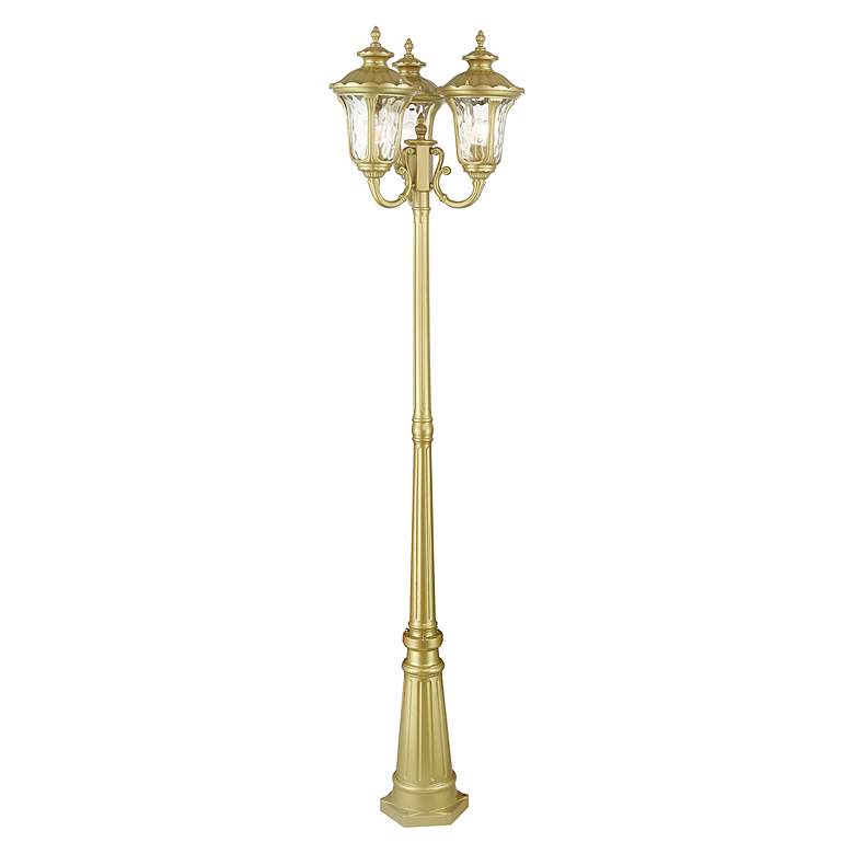 Image 5 Oxford 3 Head Soft Gold Post Light more views