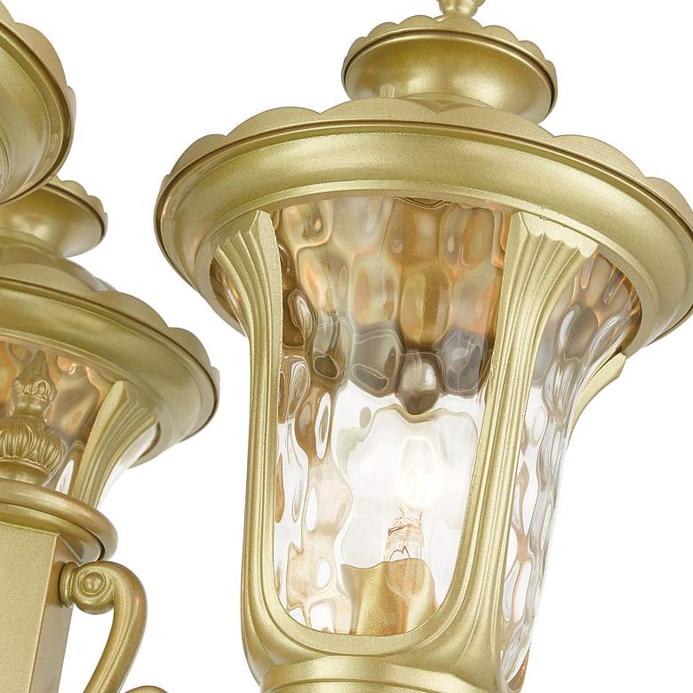 Image 7 Oxford 3 Head Soft Gold Post Light more views