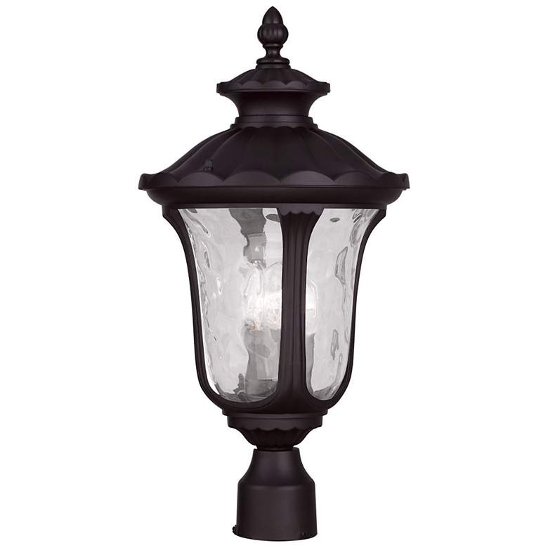 Image 2 Oxford 3 Light Bronze Outdoor Post Top Lantern