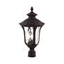 5_Oxford 3 Light Bronze Outdoor Post Top Lantern more views