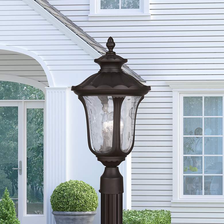 Image 7 Oxford 3 Light Bronze Outdoor Post Top Lantern more views