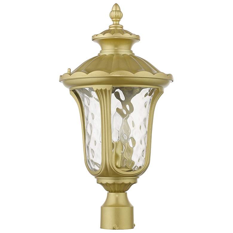 Image 3 Oxford 3 Light Soft Gold Outdoor Large Post Top Lantern more views