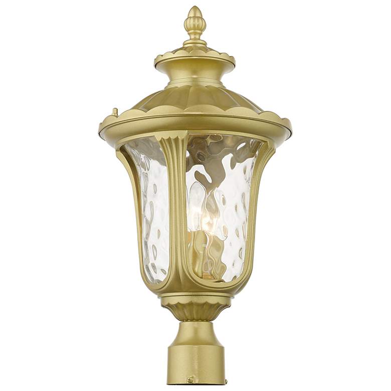 Image 4 Oxford 3 Light Soft Gold Outdoor Large Post Top Lantern more views