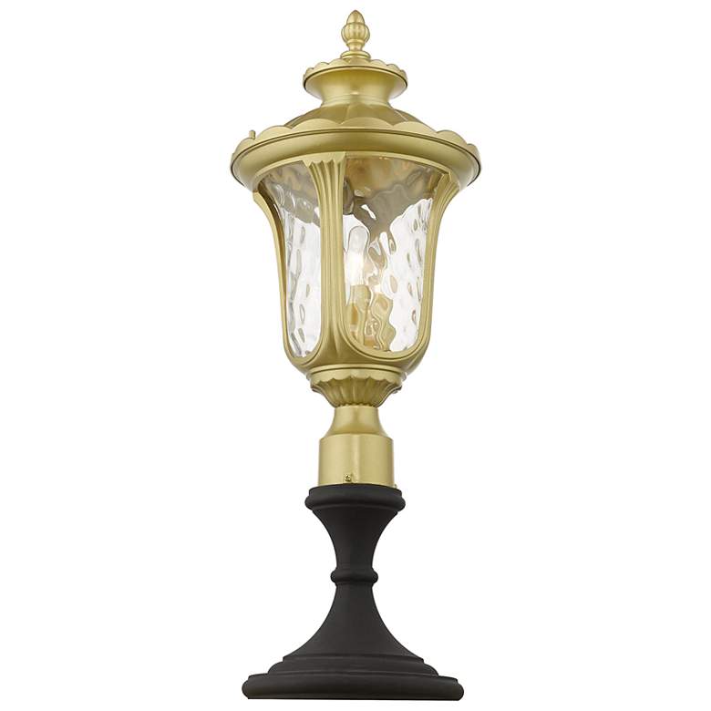 Image 5 Oxford 3 Light Soft Gold Outdoor Large Post Top Lantern more views