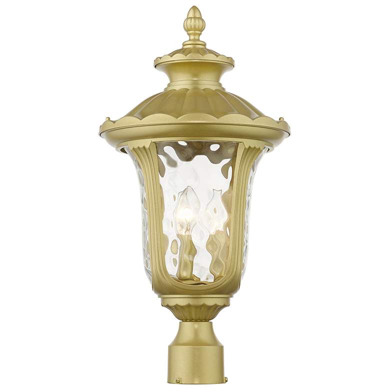 Image 6 Oxford 3 Light Soft Gold Outdoor Large Post Top Lantern more views