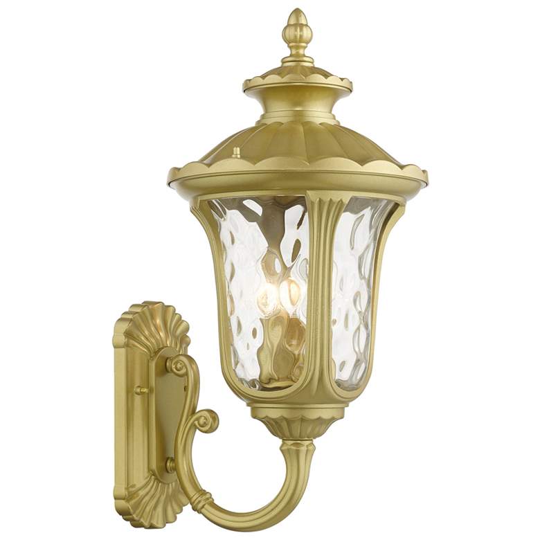 Image 1 Oxford 3 Light Soft Gold Outdoor Large Wall Lantern