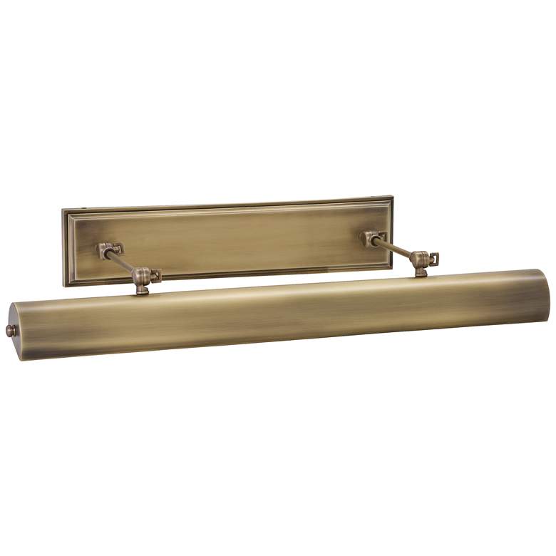 Image 1 Oxford 30" Wide Antique Brass Direct Wire LED Picture Light