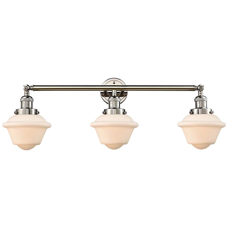 Image 1 Oxford 32"W Polished Nickel 3-Light LED Vanity Bath Light