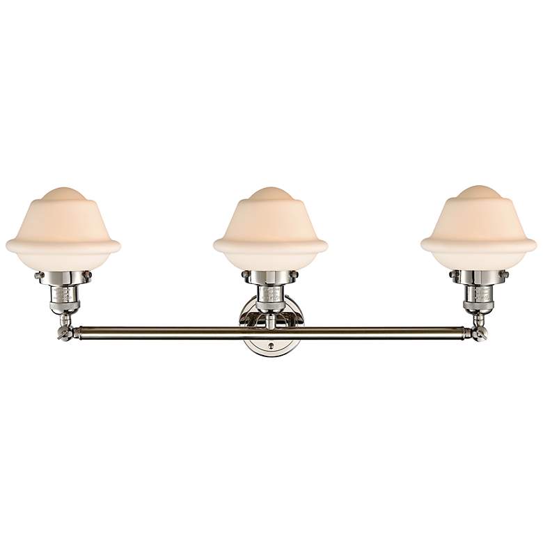 Image 3 Oxford 32"W Polished Nickel 3-Light LED Vanity Bath Light more views