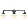 Oxford 34" 3-Light Oil Rubbed Bronze Bath Light w/ Matte White Shade