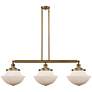 Oxford 42" Wide Brushed Brass 3-Light Island Chandelier