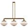 Oxford 42" Wide Brushed Brass 3-Light Island Chandelier