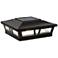 Oxford 6" Square Black Aluminum Outdoor LED Solar Powered Post Cap