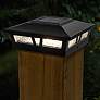 2_Oxford 6" Square Black Aluminum Outdoor LED Solar Powered Post Cap
