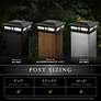 5_Oxford 6" Square Black Aluminum Outdoor LED Solar Powered Post Cap more views