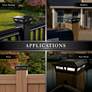 7_Oxford 6" Square Black Aluminum Outdoor LED Solar Powered Post Cap more views