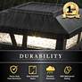 Watch A Video About the Oxford Black Aluminum Outdoor LED Solar Post Cap