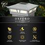 Watch A Video About the Oxford White Aluminum Outdoor LED Solar Post Cap