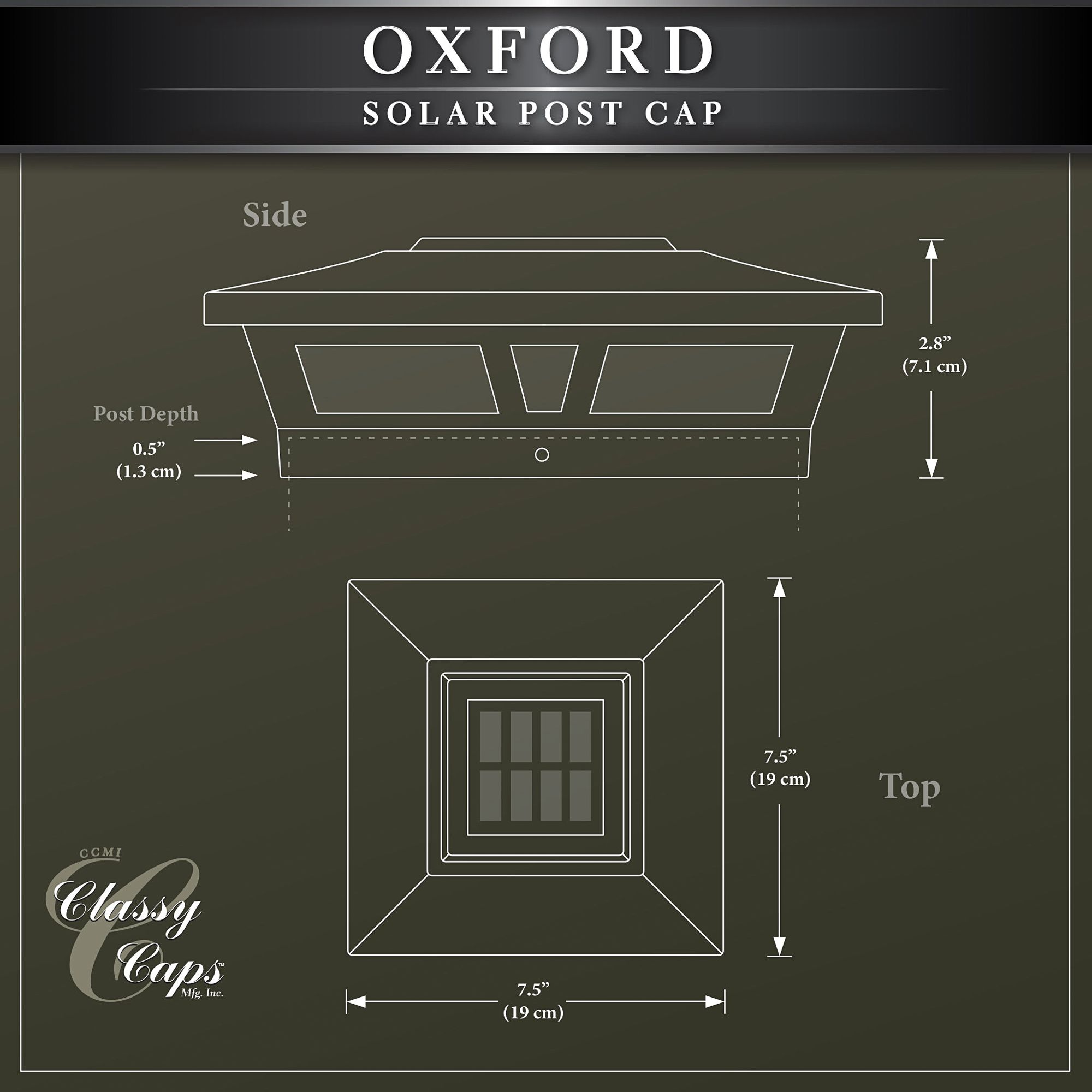 Watch A Video About the Oxford White Aluminum Outdoor LED Solar Post Cap
