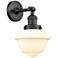 Oxford 7.5" 8" LED Sconce - Matte Black Finish - Matte White Shad