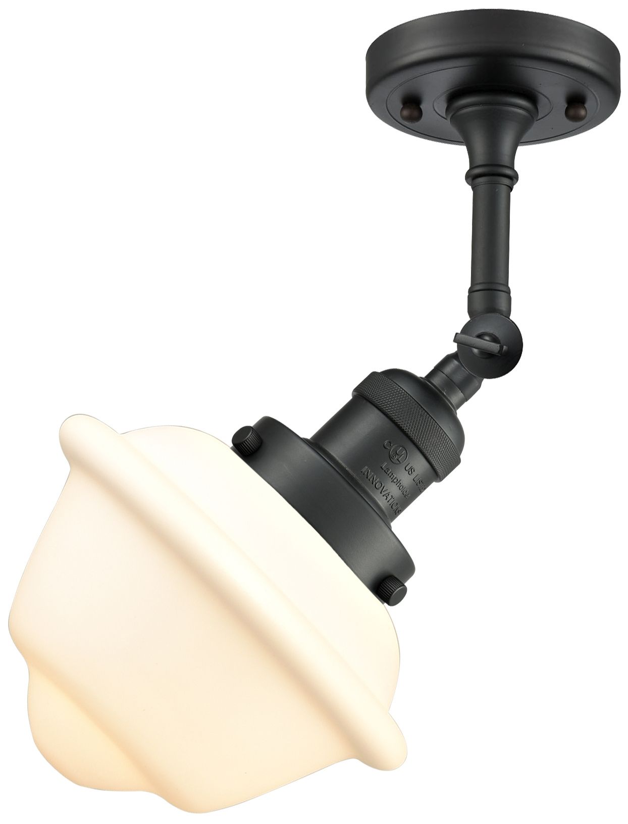 Image 5 Oxford 7.5" 8" LED Sconce - Matte Black Finish - Matte White Shad more views