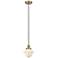 Oxford 7.5" Antique Brass Mini Pendant w/ Matte White Shade