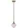 Oxford 7.5" Antique Brass Mini Pendant w/ Seedy Shade